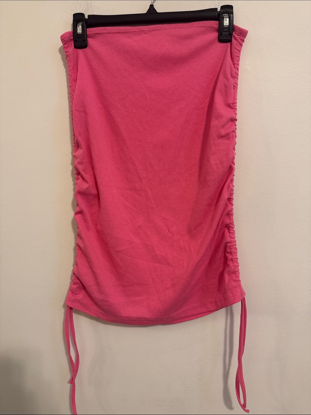 Women’s Pink Ruched Side Tube Top